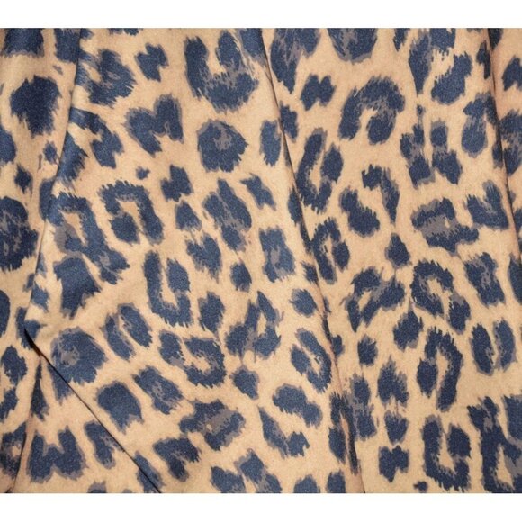 Crazy Train Women's 3XL Brown Leopard Print Open Front Lined Blazer Jacket - Picture 3 of 12